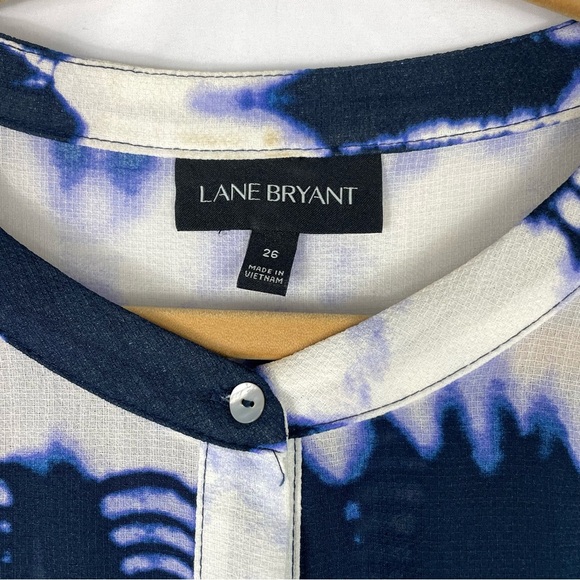 Lane Bryant Women’s Indigo Blue White Tie Dye - Picture 6 of 8
